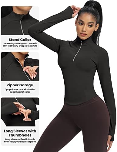 QUEENİEKE Bayan egzersiz ceketi Hafif Tam Zip koşu eşofman üstü Slim Fit Yoga Kırpılmış Üstleri Başparmak Delikleri