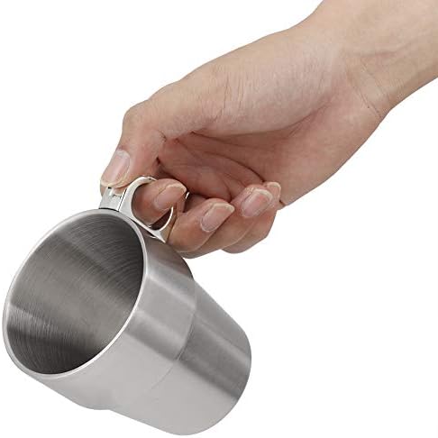 Oumefar 6 Adet Bardak Tutucu Standı İçecek Kupa Bardak Seti Metal Anti-Haşlanma için Yeniden Kullanılabilir Kahve