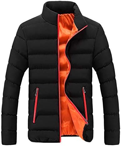FSAHJKEE Mens Puffer Ceketler, Kış Ceket Boys İçin, kış Sıcak Palto Kapitone Hafif Uzun Kollu Düzenli Mont Coatwear