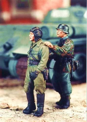 1/35 İKINCI dünya savaşı Alman Asker Reçine model seti Minyatür Reçine Parçaları (2 Kişi. Tank Yok) / / ıl8k-1 (demonte