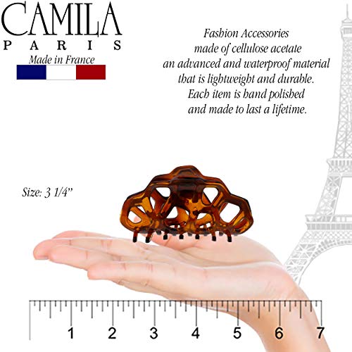 Camila Paris CP2686 Fransız saç tokası Kadınlar için, Kaplumbağa Kabuğu, Kızlar Saç pençe klipsleri Çene Moda Dayanıklı
